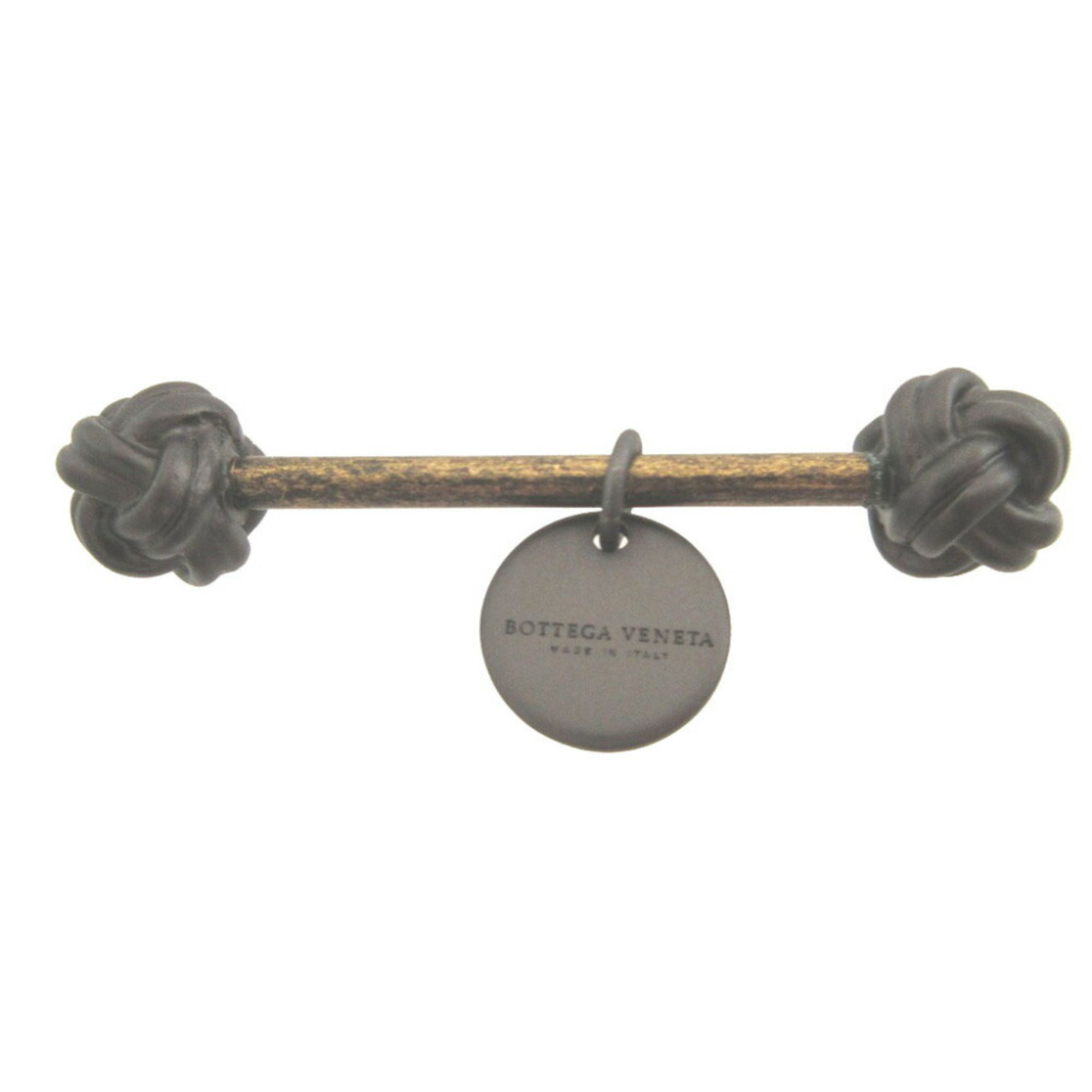 Unused Bottega Veneta 497756 Metal Brown Keychain 0616BOTTEGA VENETA