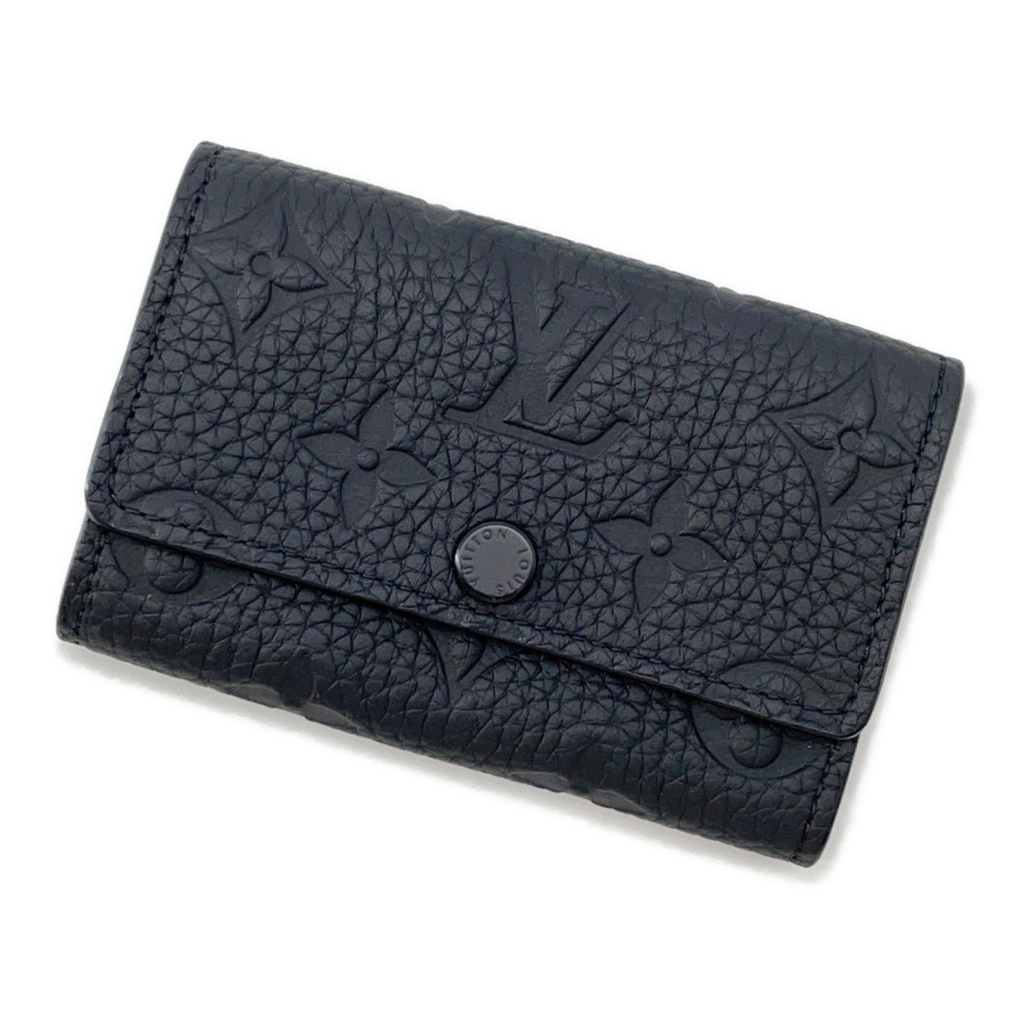 Louis Vuitton Key Case, Monogram Taurillon, Multicle 6, M64421, Black, 6-Key Case