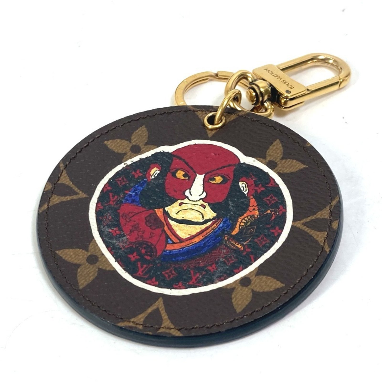 LOUIS VUITTON MP1949 Monogram Kansai Yamamoto Kabuki Daruma Porte-ClÃ©s Illustre Bag Charm Keychain Canvas Women’s Brown