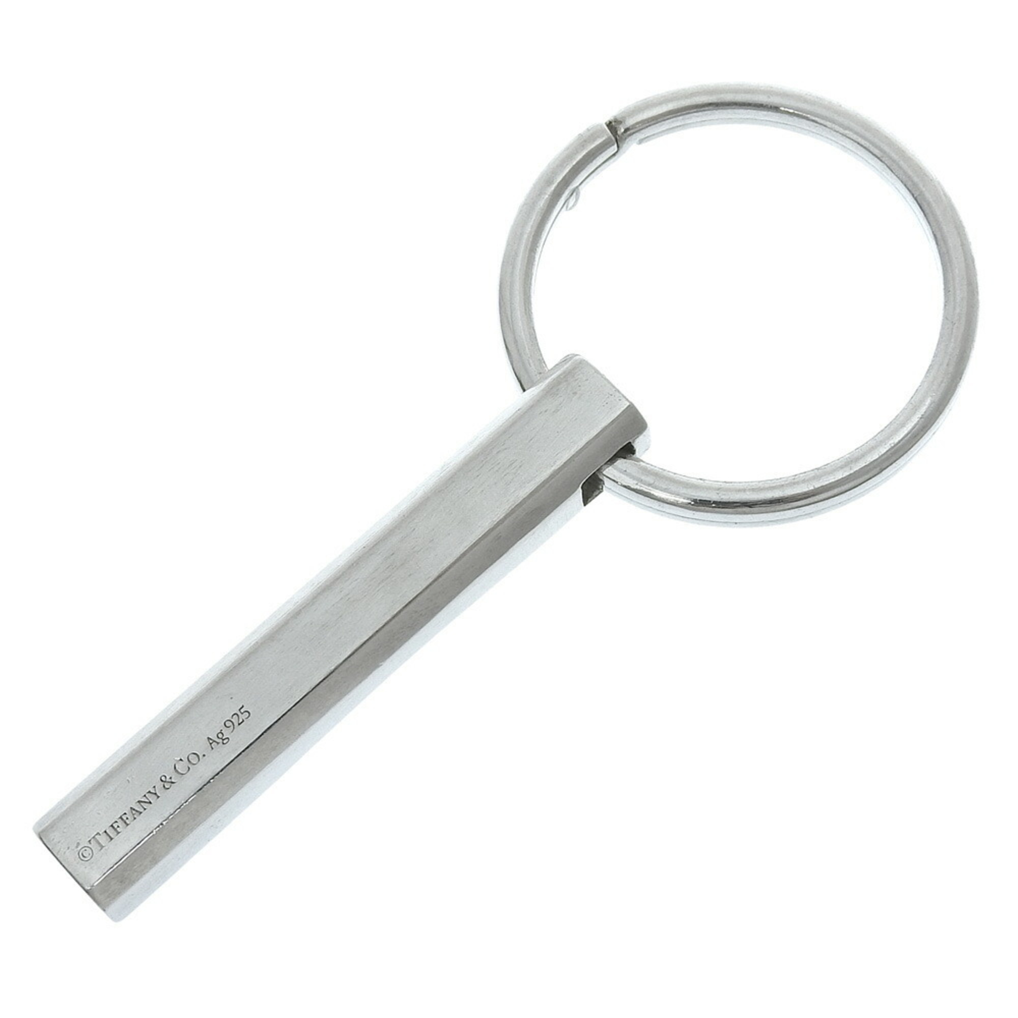 Tiffany & Co. 41.3g Keychain, Bar Design, Key Ring, SV925 Silver