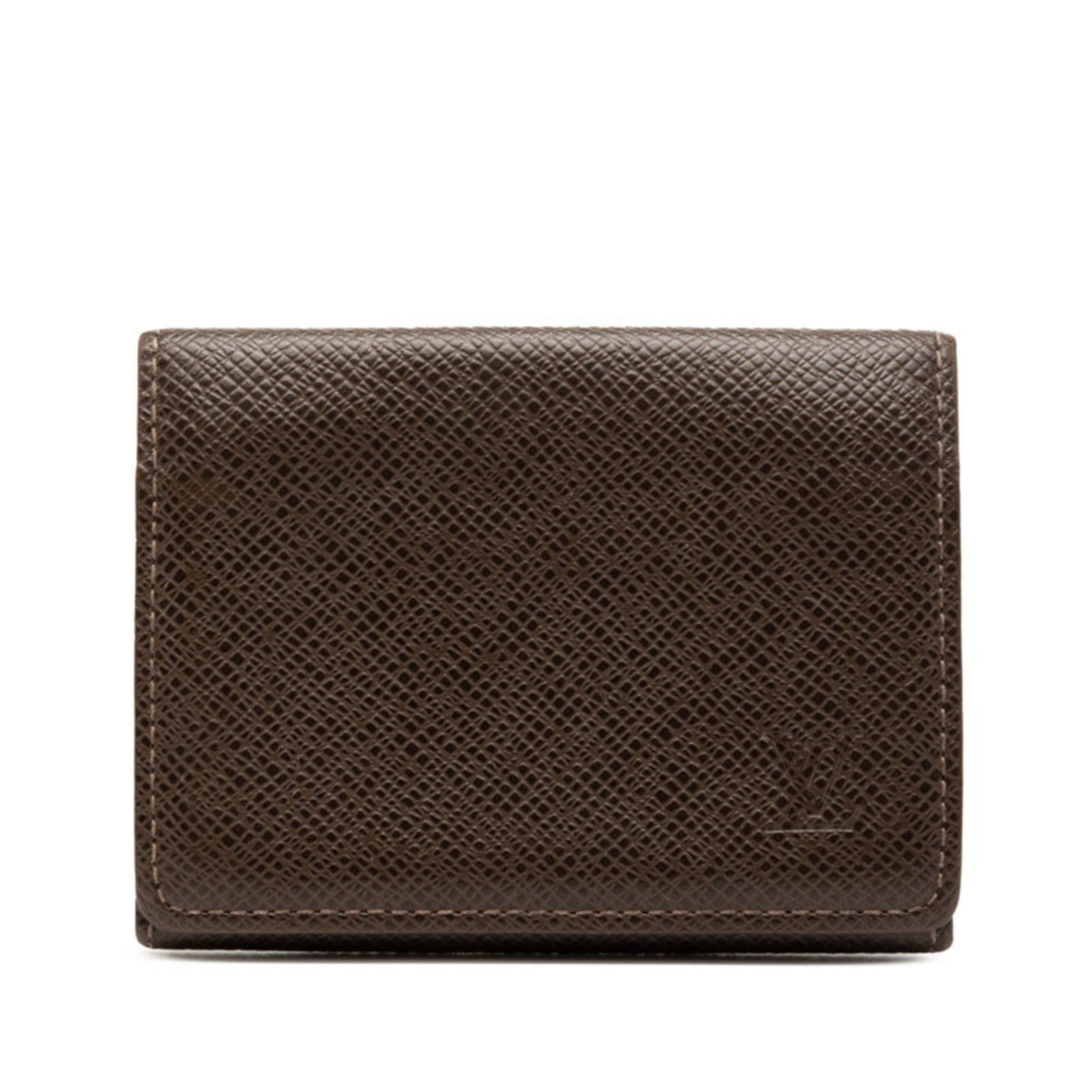 Louis Vuitton Taiga Envelope Cult de Visite Business Card Case M30928 Grizzly Dark Brown Leather Women’s LOUIS VUITTON