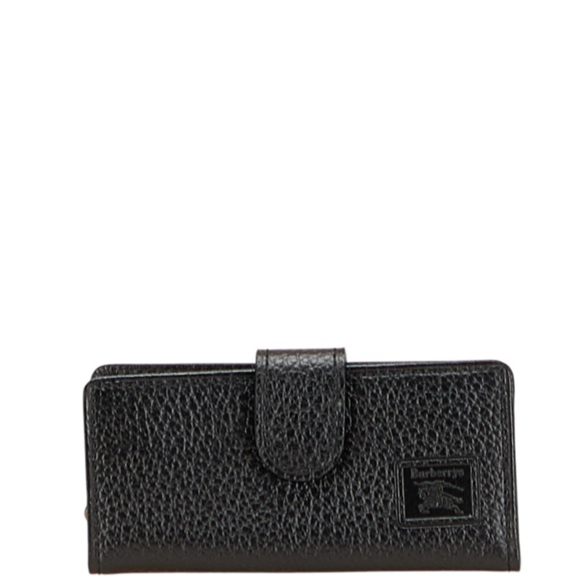 Burberry Nova Check 4-Ring Key Case in Black Leather for Women