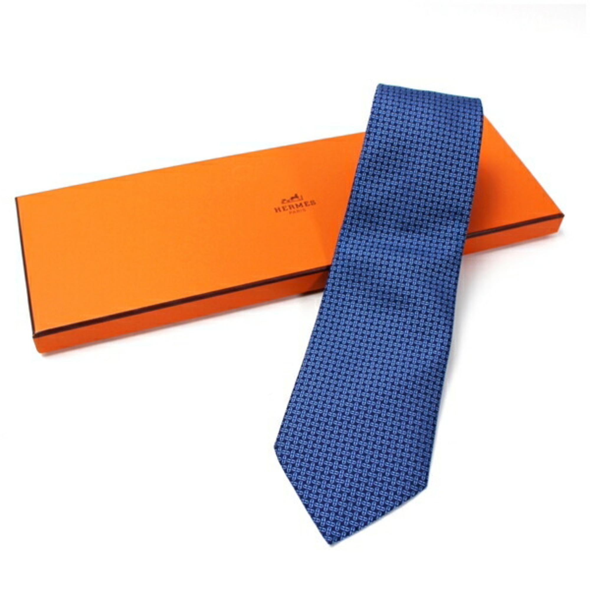 Hermes silk tie, H pattern, for men