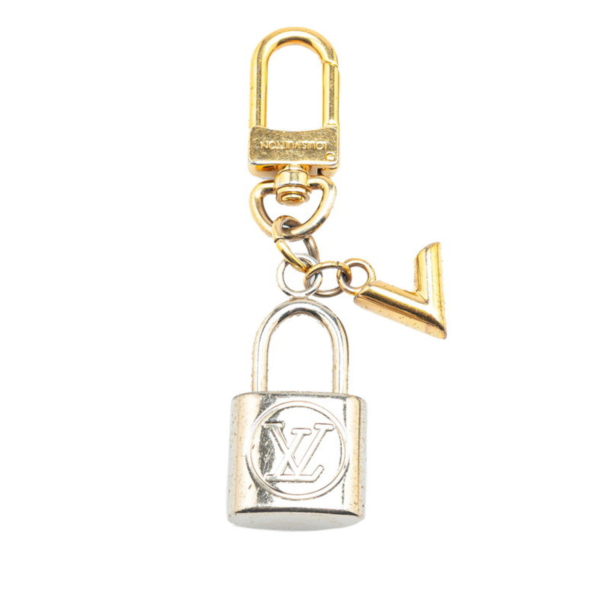 Louis Vuitton Kaleido V Padlock Keychain Charm M67376 Gold and Silver Plated Metal Women’s LOUIS VUITTON