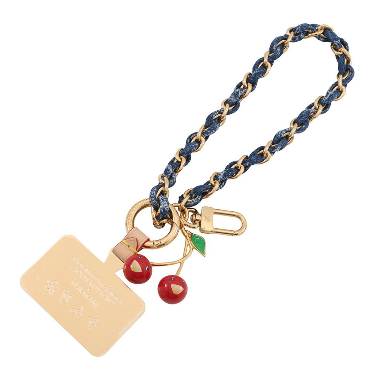 Louis Vuitton Monogram Denim Bag Charm LVÃ—TM Phone M02623 LOUIS VUITTON Collaboration with Takashi Murakami