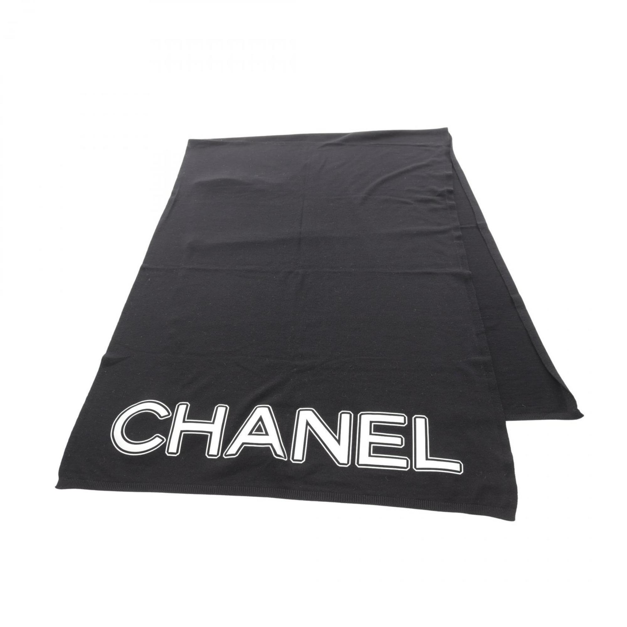 Chanel CHANEL scarf, wool, women’s, black