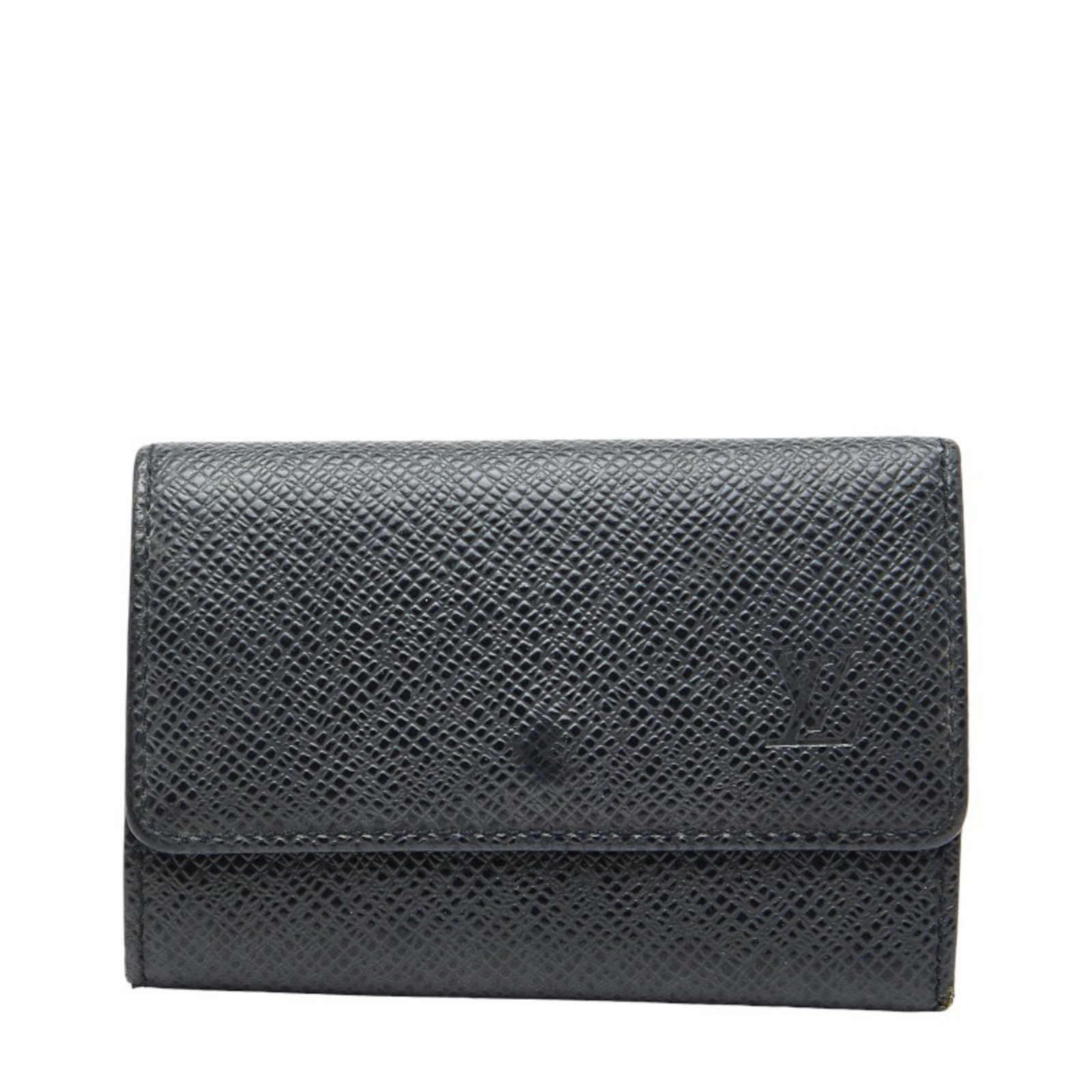Louis Vuitton Taiga Multicle 6 Key Case, 6-Ring, M30500, Ardoise, Black Leather, Men’s