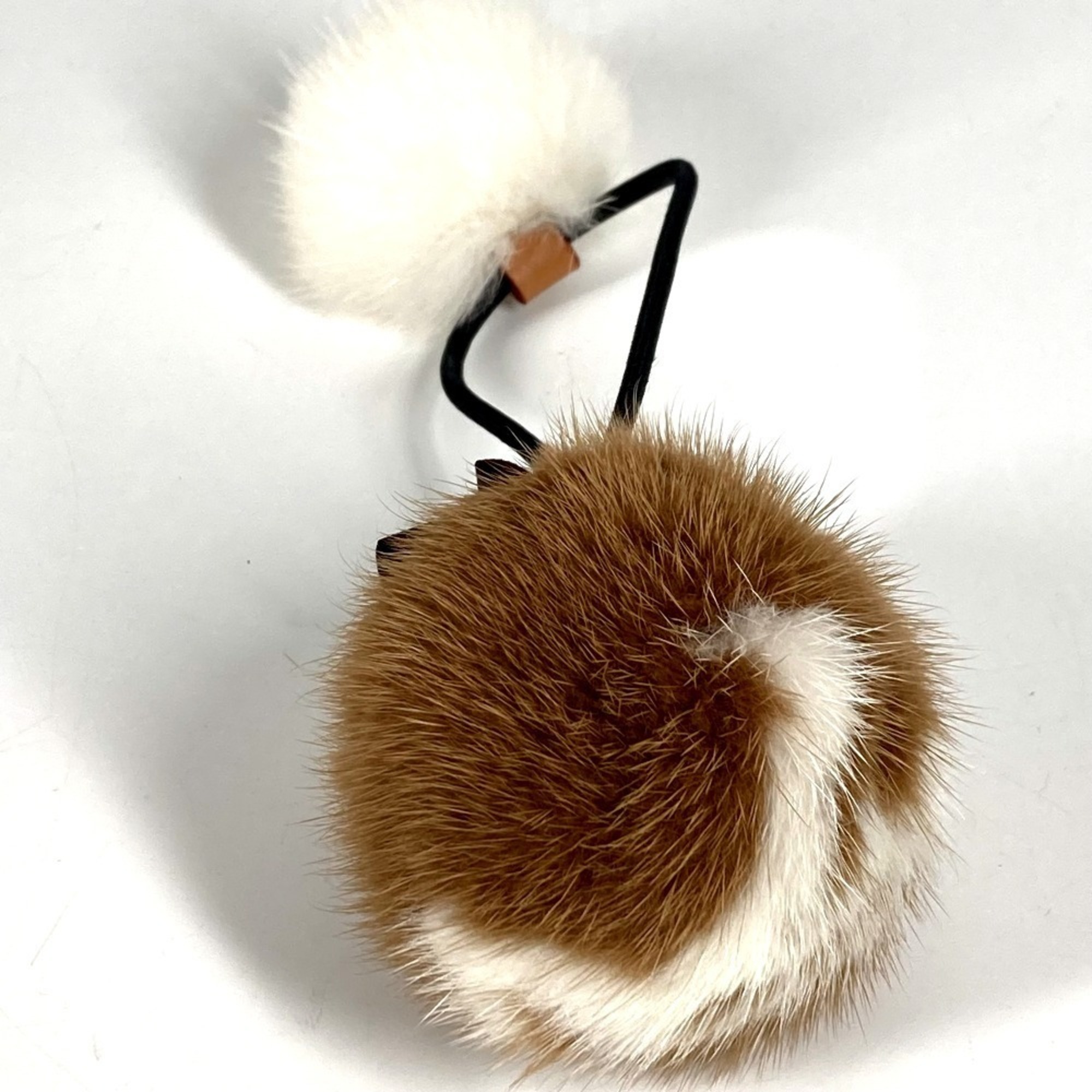 LOUIS VUITTON M77738 Logo Fur Scrunchie Vison LV Cozy Hair Accessory Tie Hairband Mink Women’s Maroon Brown