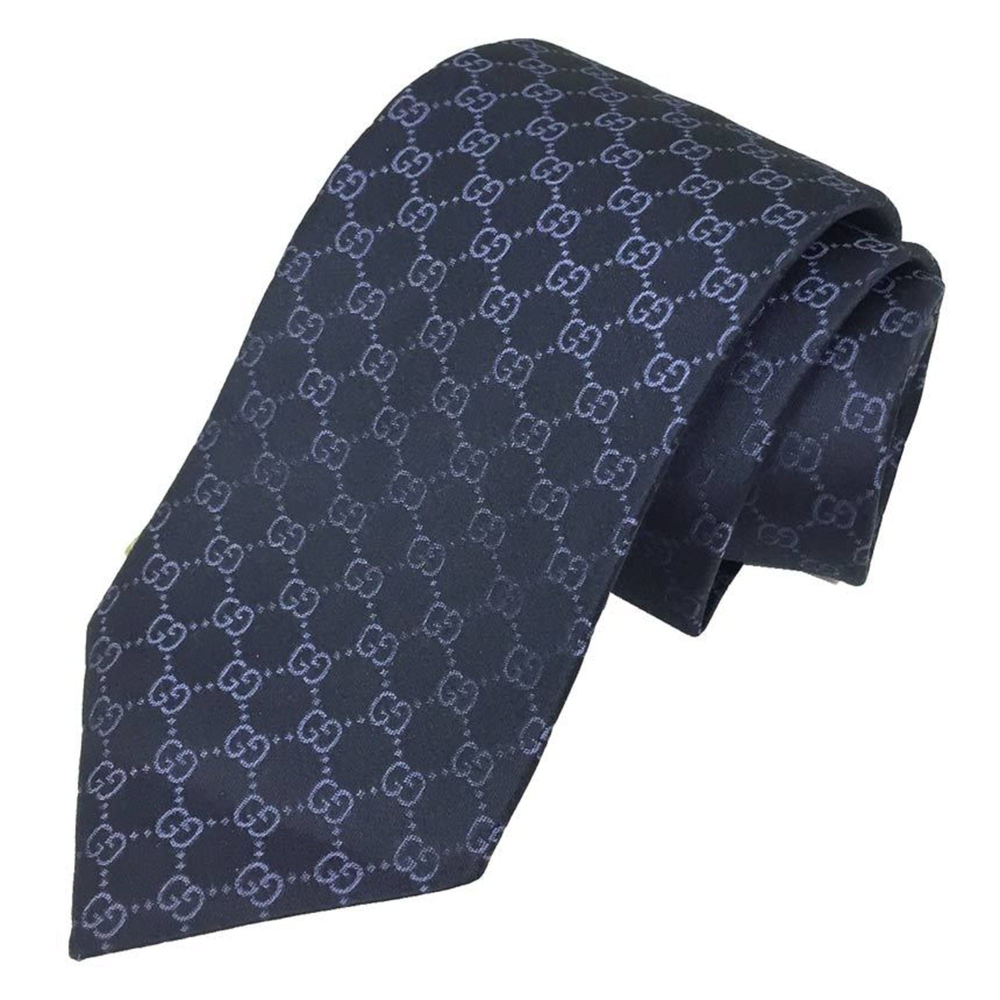 GUCCI Gucci Tie GG Silk Navy 456520 Men’s