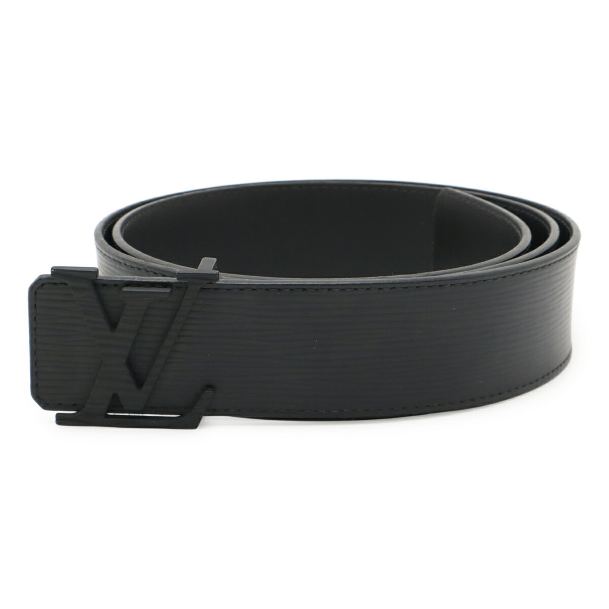 LOUIS VUITTON Epi Leather Centurion LV Initial Belt in Black, Noir, #95 M9229T